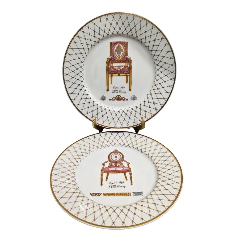 French‎ Chairs Collection Email de Limoges Porcelain Plates Wall Home Decor